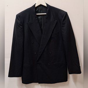 Giorgio Armani Black Double-Breasted Blazer